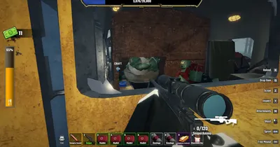 Red zombies swarming the yellow bus during the Last Stop Roblox final stop defense